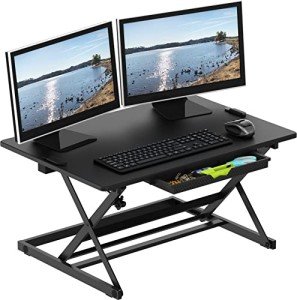 32-Inch Adjustable Standing Desk Converter - Black