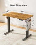 Adjustable Electric Standing Desk with Storage Bag