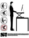 32-Inch Adjustable Standing Desk Converter - Black