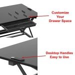 32-Inch Adjustable Standing Desk Converter - Black