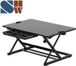 32-Inch Adjustable Standing Desk Converter - Black