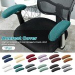 Navy Blue Stretchable Office Chair Armrest Covers