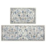 Ileading Vintage Style Waterproof Kitchen Mats Set