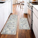 Ileading Vintage Style Waterproof Kitchen Mats Set