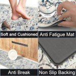 Ileading Vintage Style Waterproof Kitchen Mats Set