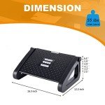 Ergonomic Adjustable Footrest with Massage Roll