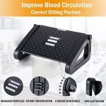 Ergonomic Adjustable Footrest with Massage Roll
