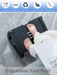 Ergonomic Adjustable Footrest with Massage Roll