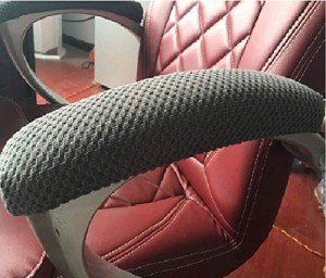 Ergonomic Soft Chair Arm Pad Covers Set (Black)