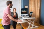 Rocelco Adjustable Desk Riser and Converter - White