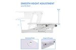 Rocelco Adjustable Desk Riser and Converter - White