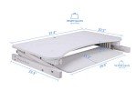 Rocelco Adjustable Desk Riser and Converter - White