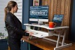 Rocelco Adjustable Desk Riser and Converter - White