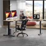 L-Shaped Electric Standing Desk for Home Office