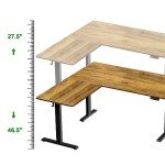 L-Shaped Electric Standing Desk for Home Office
