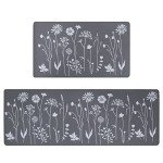 Rempry Anti-Fatigue PVC Kitchen Mats - Gray Set