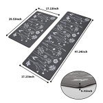 Rempry Anti-Fatigue PVC Kitchen Mats - Gray Set