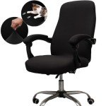 Melaluxe Universal Stretch Office Chair Cover - Black