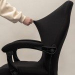 Melaluxe Universal Stretch Office Chair Cover - Black