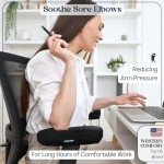 Thick Memory Foam Office Chair Armrest Covers - 2 Pack