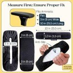 Thick Memory Foam Office Chair Armrest Covers - 2 Pack