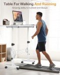 Adjustable Mobile Standing Desk with Wheels, White