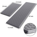 Cushioned Anti-Fatigue Ergonomic Floor Mats - Grey