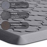 Cushioned Anti-Fatigue Ergonomic Floor Mats - Grey