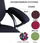 Washable Ergonomic Chair Armrest Pad Covers - Gray