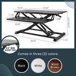 Ergonomic 32" Standing Desk Converter for Home Office