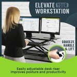 Ergonomic 32" Standing Desk Converter for Home Office