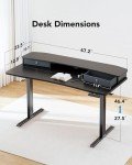 Height Adjustable Electric Standing Desk with Drawers
