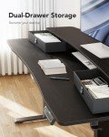 Height Adjustable Electric Standing Desk with Drawers