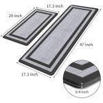  Mattitude Anti-Fatigue Kitchen Mat Set: Cushioned, Non-Slip Comfort for Home & Office (2-Pack, Black/Gray)