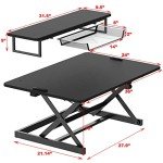 36-Inch Adjustable Stand-Up Desk Converter, Black