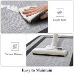  Mattitude Anti-Fatigue Kitchen Mat Set: Cushioned, Non-Slip Comfort for Home & Office (2-Pack, Black/Gray)