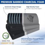 XXL Adjustable Bamboo Charcoal Footrest: 3 Heights for Leg Support