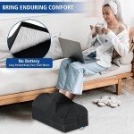XXL Adjustable Bamboo Charcoal Footrest: 3 Heights for Leg Support
