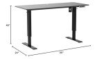 farexon Electric Standing Desk Adjustable Height, 55 x 24 Inch Stand up Desk with Large Mouse Pad, Rolling Wheels & Foot Pad,27''-46'' Lifting Range Home Office Computer Desk(Black)