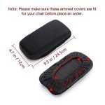 Comfort Armrest Pads for Office Chair Gaming Chair Arm Rest Covers for Elbows Ergonomic Armrest Pillow Pads for Desk Chair (Black, Set of 2)