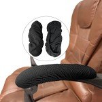 NeColorLife Office Chair Arm Covers Removable Chair Armrest Covers Stretch Desk Chair Arm Cover Washable Computer Chair Arm covers Protectors for Office Chairs (Black,2Pcs/Set)