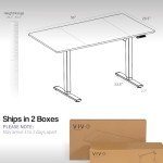 VIVO Electric 60 x 30 inch Standing Desk Workstation, Memory Controller Height Adjustment, 1B Series, Black Top Black Frame, DESK-KIT-1B6B-30