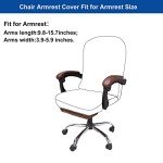 NeColorLife Office Chair Arm Covers Removable Chair Armrest Covers Stretch Desk Chair Arm Cover Washable Computer Chair Arm covers Protectors for Office Chairs (Black,2Pcs/Set)