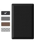 Ophanie Anti Fatigue Cushioned Mat, 9/10 inch Thick, Kitchen mats for Floor, Kitchen Rugs, Waterproof,Comfort Ergonomic Standing Mat for Office, Home, Sink, 20x32 Black Non-Slip Ridged Bottom
