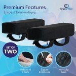 Ergo Office Arm Rest Cushion - Set of 2 Office Chair Arm Pads for Elbow Pain Relief - Computer Office Chair Arm Covers for Comfortable Desk Setup