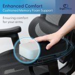 Ergo Office Arm Rest Cushion - Set of 2 Office Chair Arm Pads for Elbow Pain Relief - Computer Office Chair Arm Covers for Comfortable Desk Setup