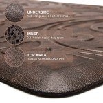 KMAT Kitchen Mat Cushioned Anti-Fatigue Waterproof Non-Slip Standing Mat Ergonomic Comfort Rug for Home,Office,Sink,Laundry,Desk 17.3" (W) x 60"(L),Brown