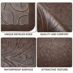 KMAT Kitchen Mat Cushioned Anti-Fatigue Waterproof Non-Slip Standing Mat Ergonomic Comfort Rug for Home,Office,Sink,Laundry,Desk 17.3" (W) x 60"(L),Brown