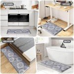 LuxStep Kitchen Mat Waterproof Kitchen Rugs for Floor Cushioned Anti-Fatigue Mat Non-Slip Standing Desk Mat Comfort Floor Mats for House Sink Office 17.3" x 28" Grey