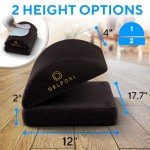 Premium Under Desk Footrest - Ergonomic Foot Rest for Work, Home & Office Use - Adjustable Height Memory Foam Foot Stool for Gaming Chair - Comfortable & Perfect for Back Pain Relief and Leg Support